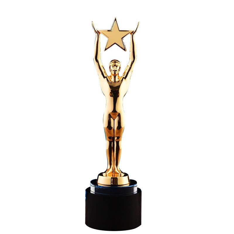 Little gold Man metal trophy