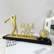 Gold golf trophy