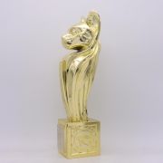 Metal championship trophy