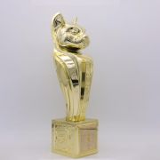 Metal championship trophy