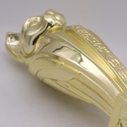 Metal championship trophy
