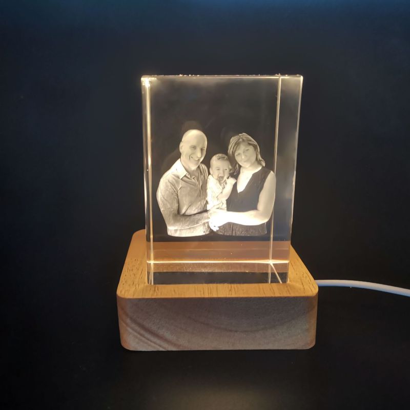 3d crystal photo