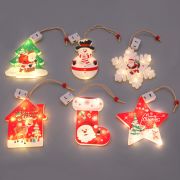 Christmas tree glowing ornaments