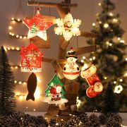 Christmas tree glowing ornaments