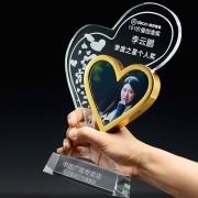 Crystal photo trophy