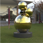 Outdoor stainless steel decoration