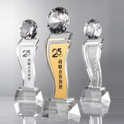 White crystal trophy