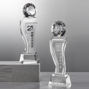 White crystal trophy