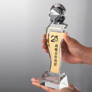 White crystal trophy