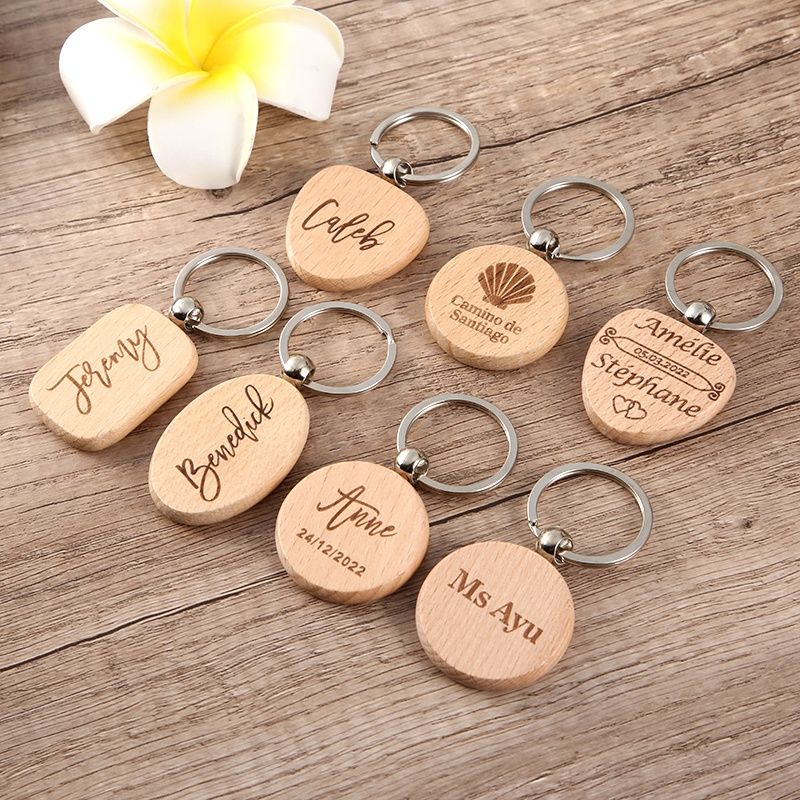 Wooden key chain