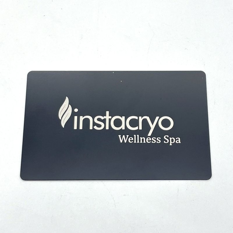 black metallic business cards