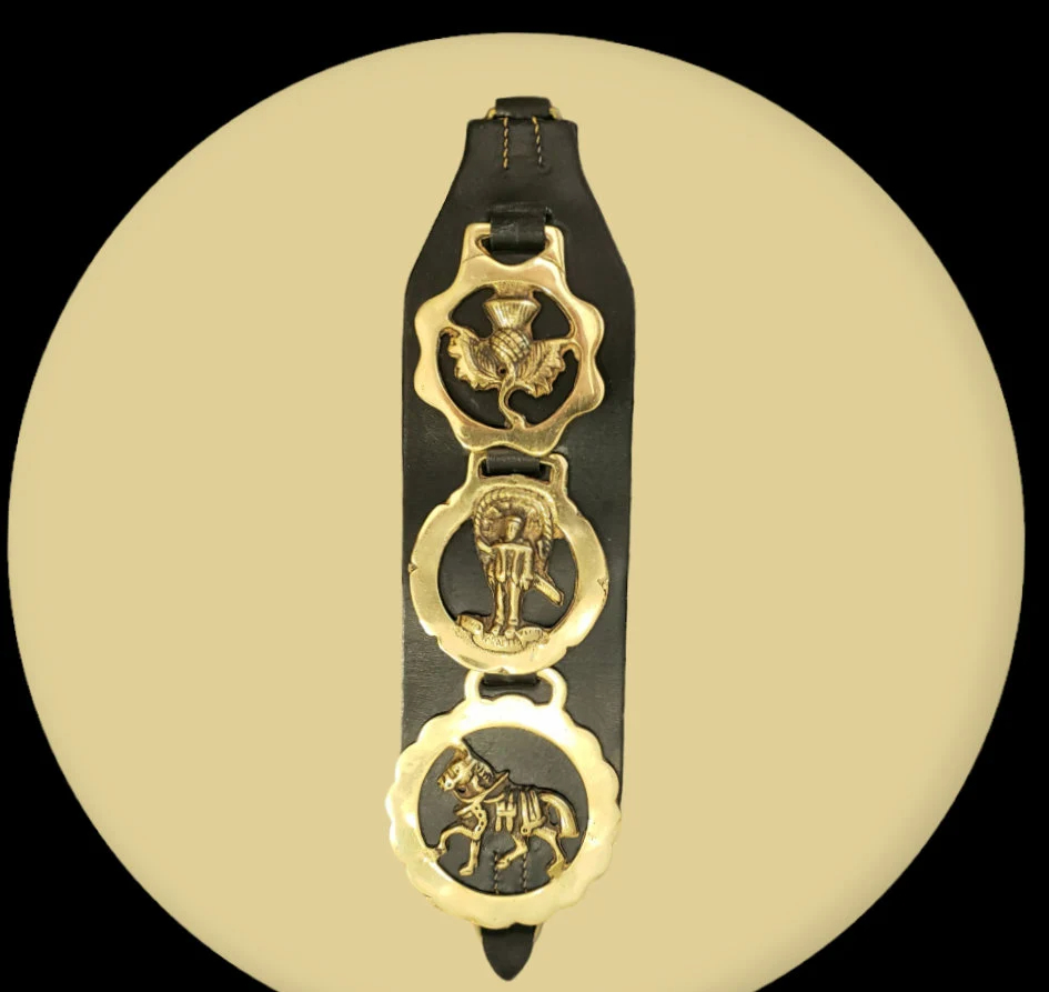 brass horse medallions