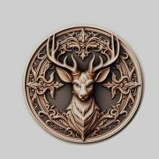 brown deer medallion