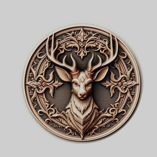 brown deer medallion