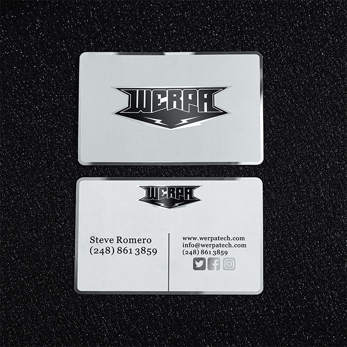 copper metal business card​