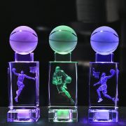 crystal basketball trophies