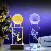 crystal basketball trophies