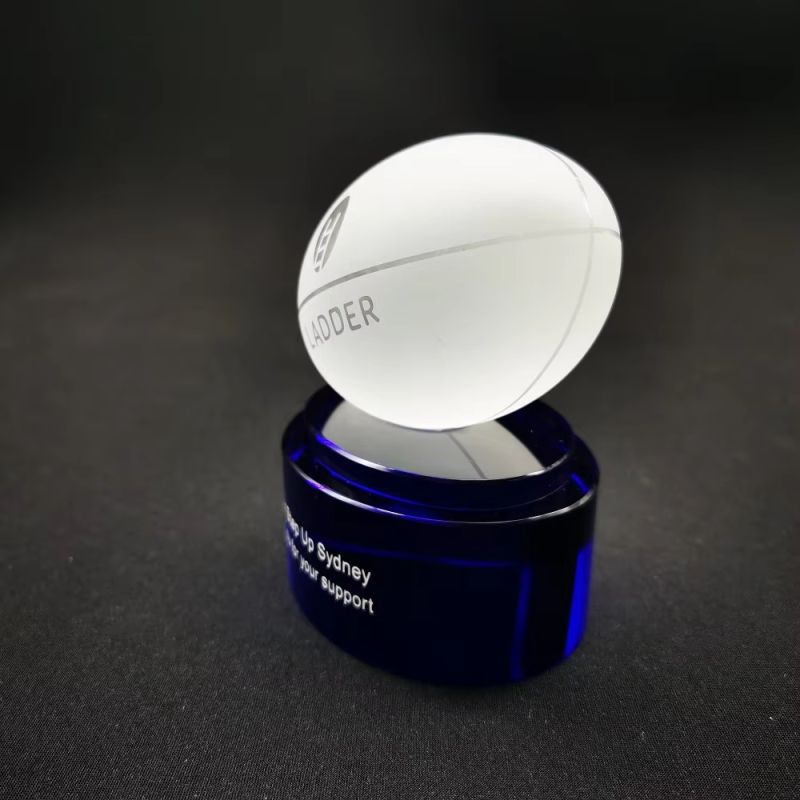 crystal football trophy