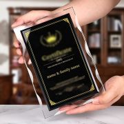 crystal plaques and awards