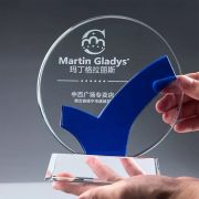 crystal trophy award