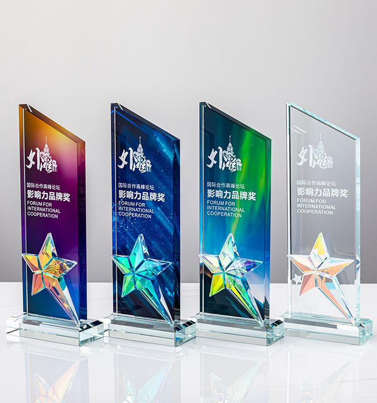 crystal trophy custom