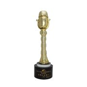 golden microphone trophy