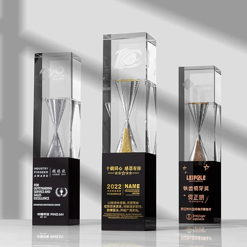 hourglass Crystal Award