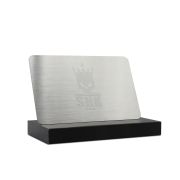 laser engraving metal business cards