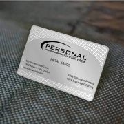 laser etched metal business cards