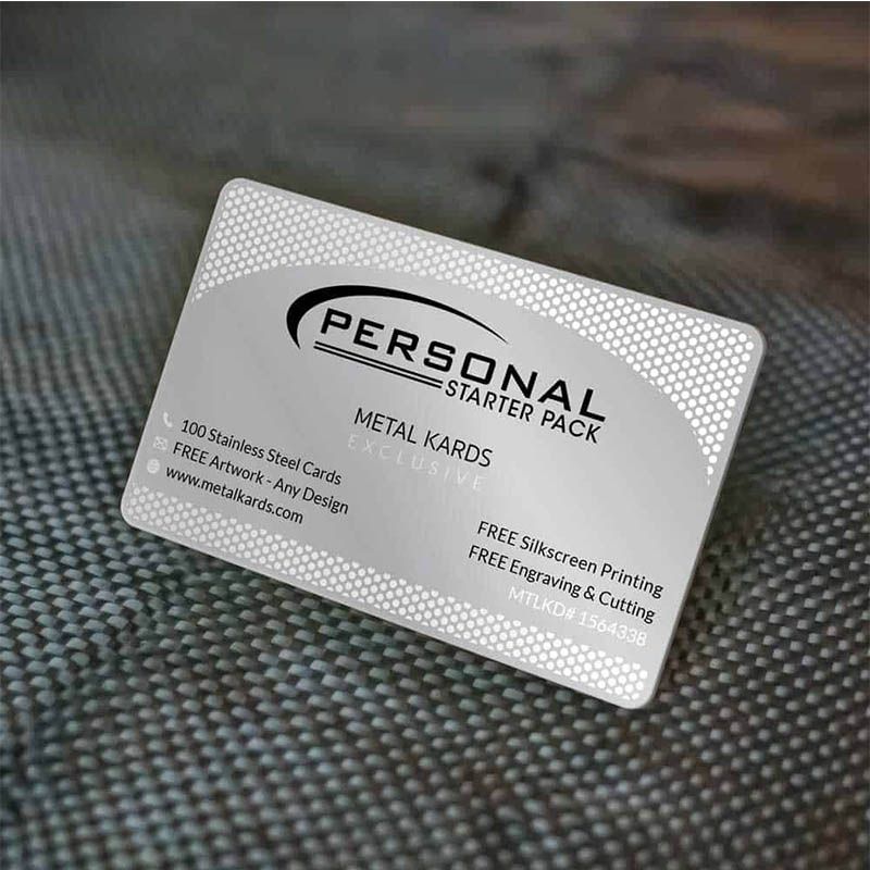 laser etched metal business cards