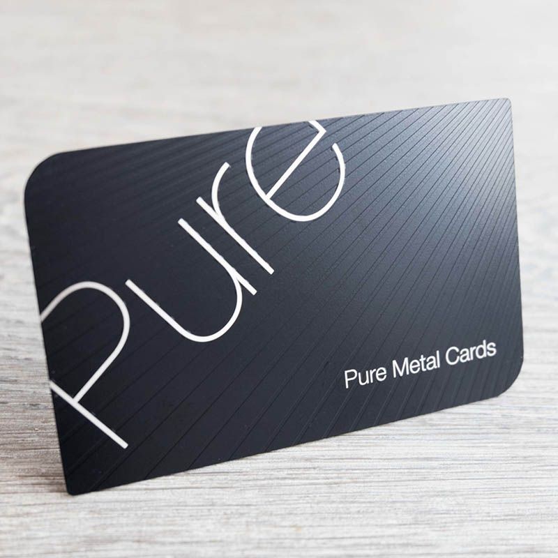 laser etched metal business cards