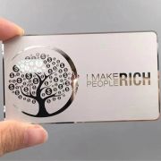 laser etched metal business cards