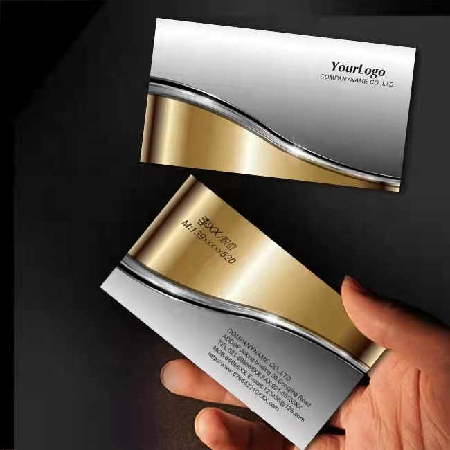 metalic business cards