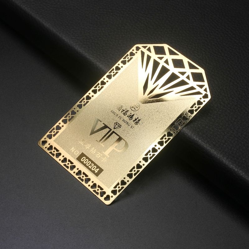 metallic business cards
