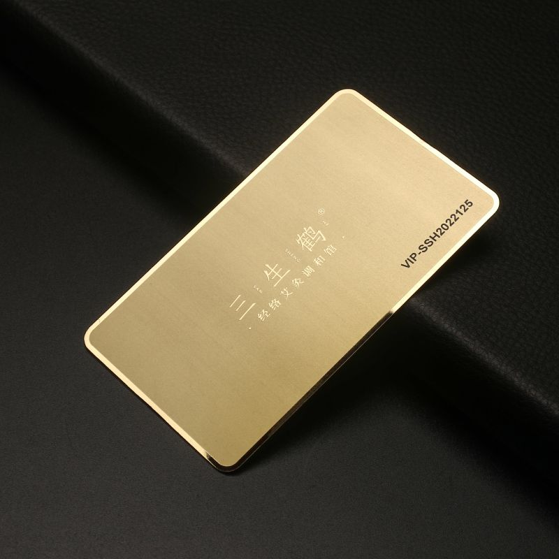 metallic business cards