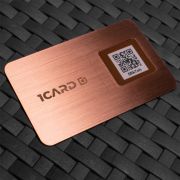 rose gold metallic business cards