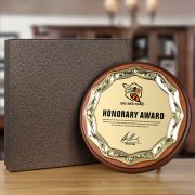 round wood plaque