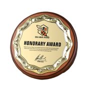 round wood plaque